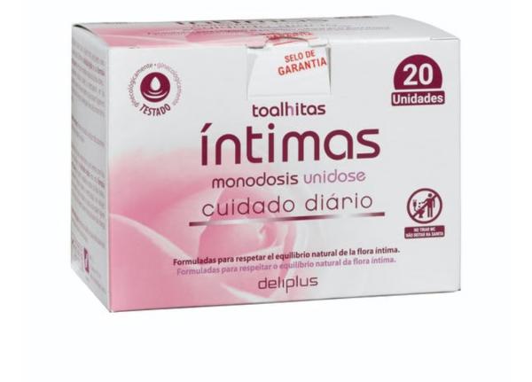 купить Влажные одноразовые салфетки для интимной гигиены Deliplus, 20 шт \ уп