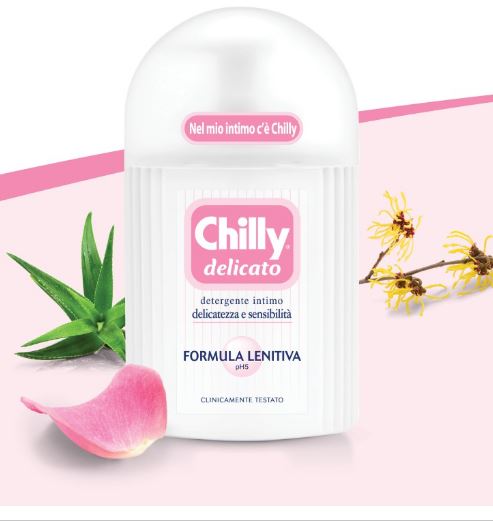 купить Гель для интимной гигиены деликатный Chilly delicato formula lenitiva pH5, 200 мл 
