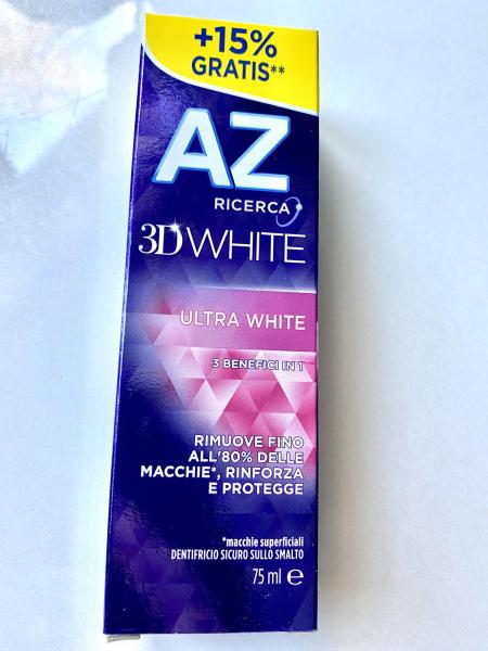 купить Зубная паста AZ 3D White Ultra White Ультра отбеливающая, 75мл