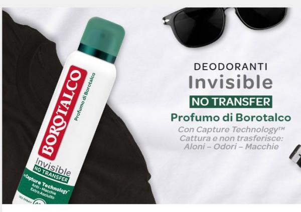 купить Дезодорант Borotalco Invisible NO TRANSFER Невидимый , без пятен .