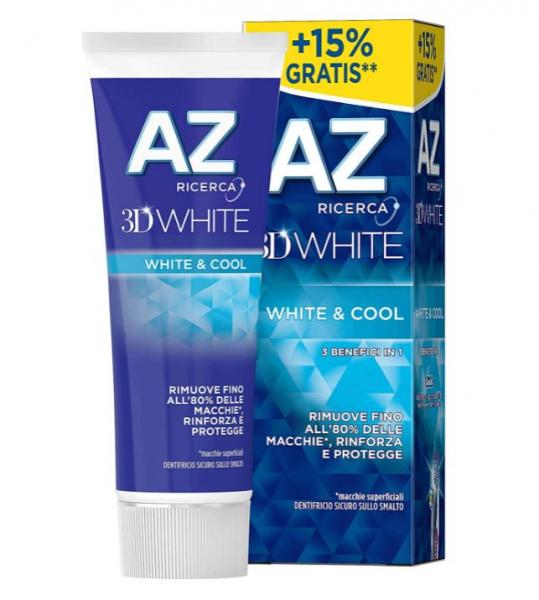 Зубная паста AZ 3D White & Cool Отбеливающая, 75 мл