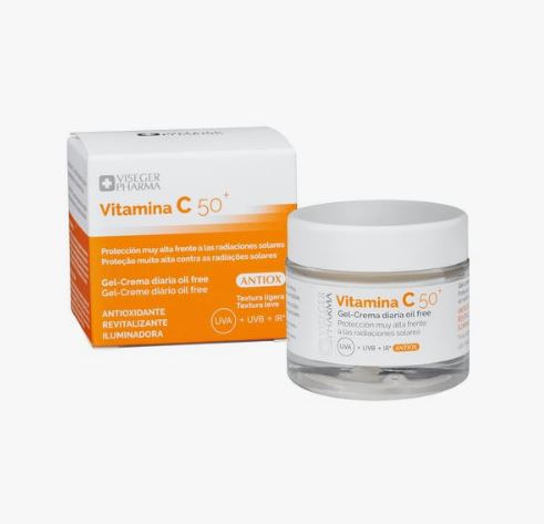 купить Крем с витамином С и солнцезащитным фильтром SPF 50 +Crema facial Vitamina C Pharma, 50 мл 