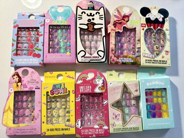 Накладные ногти для детей PRIMARK, самоклеющиеся, самый большой ассортимент 